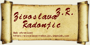 Živoslava Radonjić vizit kartica